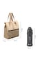 Hydrobrew Lunch Bag w/ 1000ml Tritan Water Bottle   Spacious Tote Bag w/ Leakproof Bottle &ndash; Beige