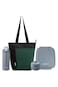 Hydrobrew Mega Flex Bento Lunch Box 1864ml w/ Lunch Bag &amp; 720ml Bottle   Leakproof Meal Set &ndash; Graphite