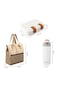 Hydrobrew Mega Flex Bento Lunch Box 1864ml w/ Lunch Bag &amp; 720ml Bottle   Leakproof Meal Set &ndash; Ivory Terracotta