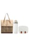 Hydrobrew Mega Flex Bento Lunch Box 1864ml w/ Lunch Bag &amp; 720ml Bottle   Leakproof Meal Set &ndash; Ivory Terracotta