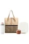 Hydrobrew Steel Core Bento Lunch Box 839ml w/ Lunch Bag &amp; Bottle &ndash; Leakproof Set Ivory Terracotta