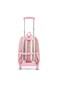 Eazy Kids 16.5&rdquo; School Backpack w/ 4-Wheel Trolley&ndash;Lightweight Laptop School Bag Set, Blush Rush Pink
