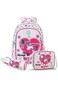 Eazy Kids 17&rdquo; School Bag Set of 3 w/ Insulated Water Bottle &amp; Convertible Bento Lunch Box &ndash; Always Believe Pink