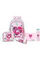 Eazy Kids 17&rdquo; School Bag Set of 3 w/ Insulated Water Bottle &amp; Convertible Bento Lunch Box &ndash; Always Believe Pink