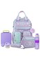 Eazy Kids 17&rdquo; School Backpack Set w/ Tritan Water Bottle &amp; Jumbo Bento Lunch Box &ndash; Purple