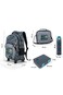 Eazy Kids 17&rdquo; Trolley School Backpack Set w/ Convertible Bento Lunch Box &amp; Insulated Water Bottle &ndash; Gamer Grey