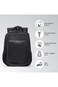 Eazy Kids 16&rdquo; Backpack with laptop sleeve w/ Stainless Steel Water Bottle 710ml &ndash; Black