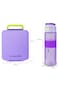 Eazy Kids Jumbo Bento Lunch Box w/ Tritan Water Bottle 850ml &ndash; Purple