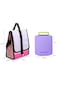 Eazy Kids Insulated Lunch Bag w/ Jumbo Bento Lunch Box &ndash; Purple