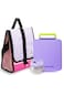 Eazy Kids Insulated Lunch Bag w/ Jumbo Bento Lunch Box &ndash; Purple
