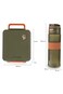 Eazy Kids Jumbo Bento Lunch Box w/ Tritan Water Bottle 850ml &ndash; Olive Green