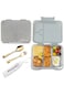 Eazy Kids Convertible Bento Lunch Box w/ Tritan Water Bottle 850ml &ndash; Glitter Ivory