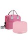 Eazy Kids Premium Stainless Steel Lunch Box w/ Insulated Lunch Bag &ndash; Pink