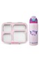 Eazy Kids Stainless Steel Bento Lunch Box 945ml w/ Stainless Steel Water Bottle 948ml &ndash; Pink