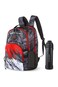 Eazy Kids 20" School Bag for Boys w/ Stainless Steel Water Bottle 710ml &ndash; Fast &amp; Fearless Black