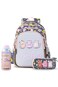 Eazy Kids Purfect School Bag Set w/ Stainless Steel Water Bottle &ndash; Grey