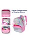 Eazy Kids Girl Power School Bag Set w/ Glitter Stainless Steel Water Bottle &ndash; Pink