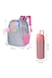 Eazy Kids Girl Power School Bag Set w/ Glitter Stainless Steel Water Bottle &ndash; Pink