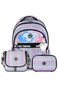 Eazy Kids Good Vibes School Bag Set w/ Insulated Spray Water Bottle &ndash; Silver