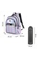 Eazy Kids Good Vibes School Bag Set w/ Insulated Spray Water Bottle &ndash; Silver