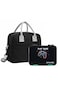 Eazy Kids 4 Compartment Bento Lunch Box w/ Insulated Lunch Bag &ndash; Gamer Black