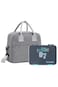 Eazy Kids 4 Compartment Bento Lunch Box w/ Insulated Lunch Bag &ndash; Urban Grey