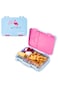 Eazy Kids 4 Compartment Bento Lunch Box w/ Insulated Lunch Bag &ndash; Flamingo Aqua