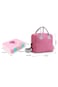 Eazy Kids Convertible Bento Lunch Box w/ Insulated Lunch Bag &ndash; Always Believe Pink