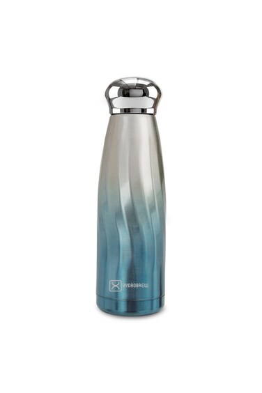 Hydrobrew Double Wall Stainless Steel Water Bottle 420ml &ndash; Leakproof Insulated Bottle, Blue Mirage
