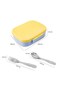 Hydrobrew Smart Serve Bento Lunch Box 1100ml w/ Stainless Steel Cutlery Set &ndash; Sunny Sky