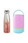 Hydrobrew Triple Decker Stainless Steel Lunch Box 900ml w/ Double Wall Stainless Steel Water Bottle 420ml &ndash; Candy Cloud