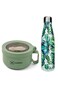 Hydrobrew Lunch Box 850ml w/ Double Wall Stainless Steel Water Bottle 500ml &ndash; Green