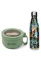 Hydrobrew Lunch Box with Folding Spoon &amp; Double Wall Stainless Steel Water Bottle 500ml &ndash; Green