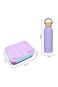 Hydrobrew Steel Core Lunch Box 750ml with Food Jar &amp; Double Wall Stainless Steel Water Bottle 500ml &ndash; Purple