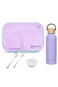 Hydrobrew Steel Core Lunch Box 750ml with Food Jar &amp; Double Wall Stainless Steel Water Bottle 500ml &ndash; Purple