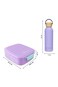 Hydrobrew Mega Flex Bento Lunch Box 1864ml with Insulated Food Jar &amp; Double Wall Stainless Steel Water Bottle 500ml &ndash;  Purple