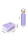 Hydrobrew Convertible Bento Lunch Box 1650ml &amp; Double Wall Stainless Steel Water Bottle 500ml &ndash; Purple