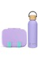Hydrobrew Steel Core Stainless Steel Lunch Box 839ml &amp; Double Wall Stainless Steel Water Bottle 500ml &ndash; Purple