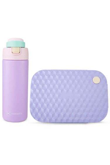 Hydrobrew Smart Serve Bento Lunch Box 980ml &amp; SipSwitch&trade; Insulated Water Bottle 720ml &ndash; Purple