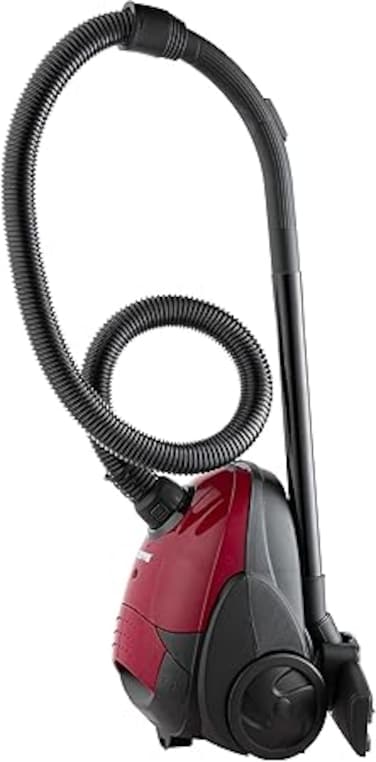 Geepas GVC2594 Vacuum Cleaner with Dust Bag, 2200W - 1.5L - Powerful Suction - Dust Full Indicator   Flexible Hose with Airflow on Handle   Pedal Switch and Auto-Rewinding Wire