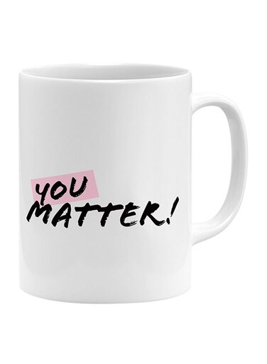 Matter Printed Mug White/Black