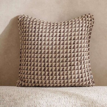Home Horizon Triangle Herringbone Cushion - Ochre