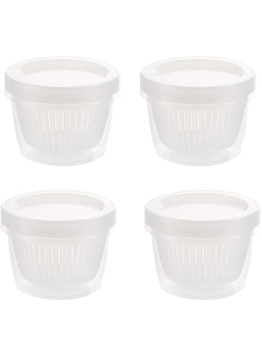 Azonee Onion Storage Containers with Threaded Seal Lid Strainer Tomato Saver Preservation Box Double Layer Bowl for Refrigerator Food Fruit Fresh Kitchen Organizer Ingredients Divided Ginger Garlic