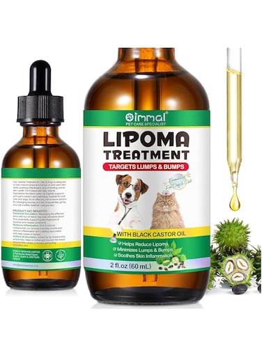 Buddy Guard for Dog Lumps and Bumps 2 fl.oz, Lipoma Treatment for Dog Cats, Soften Fatty Lumps &amp; Bumps in Dogs, Castor Oil for Doges, Mushroom Supplements Lipoma Reduction, Immune Support