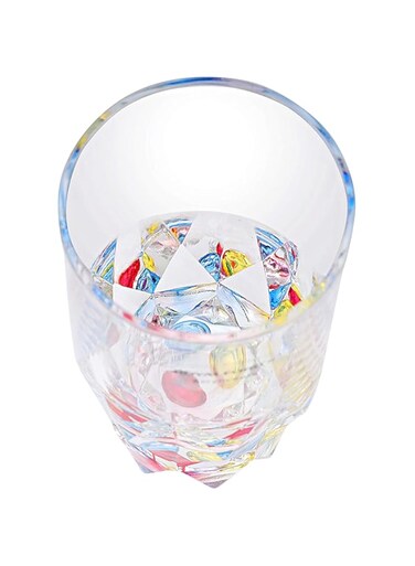 Royalford Acrylic Glass With Crystal Base - Water Cup Drinking Glass   Curved Surface Drink Glass comfortable Handling   Ideal for Party, Picnic, BBQ Camping Garden &amp; More