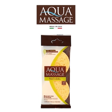 Aqua Massage Yellow Viso Naturale Demquillage &ndash; Soft and Durable Makeup Remover Sponge