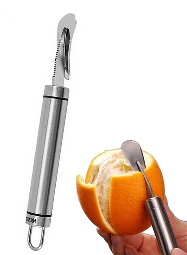 Citrus Peelers Stainless Steel Slicer Cutter Peeler Remover Opener Humanized Design Curved Handle Fruit Tools Kitchen Gadget