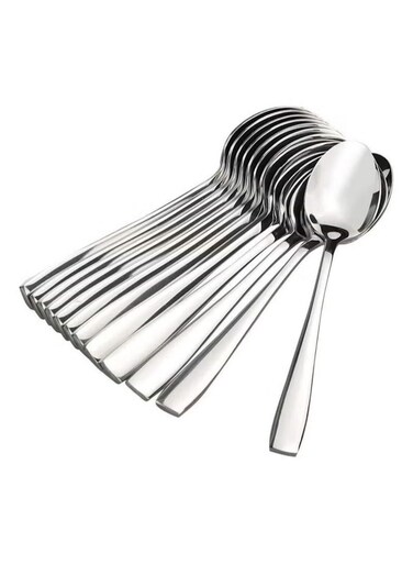 Stainless Steel Dinner Table Spoons &acirc;&euro;&ldquo; Set of 12, 16 cm Silver