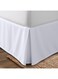 Queen Bed Skirt, Elegant Bed Skirt for Bedroom, Pleated Dust Ruffle, Shrinkage and Fade Resistant Easy Fit Design for Standard Mattress, Luxury Bedroom Decor and Home Furnishing (White, 153x203 cm)