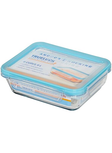 Anchor Hocking, Food Storage Container With TrueLock Locking Lid-(13968) 1.4Ltr, Rectangle
